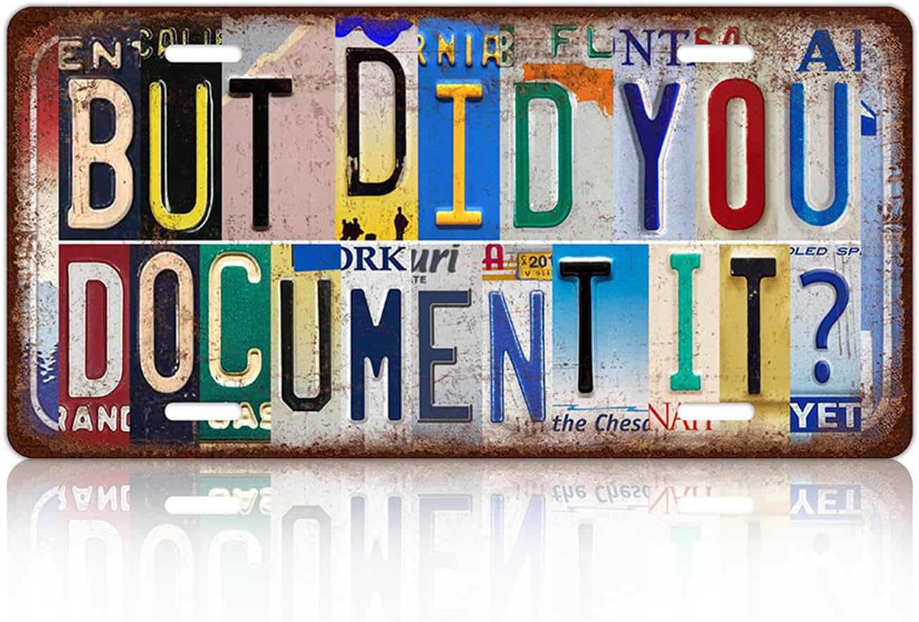 Vintage License Plate Wall Decor