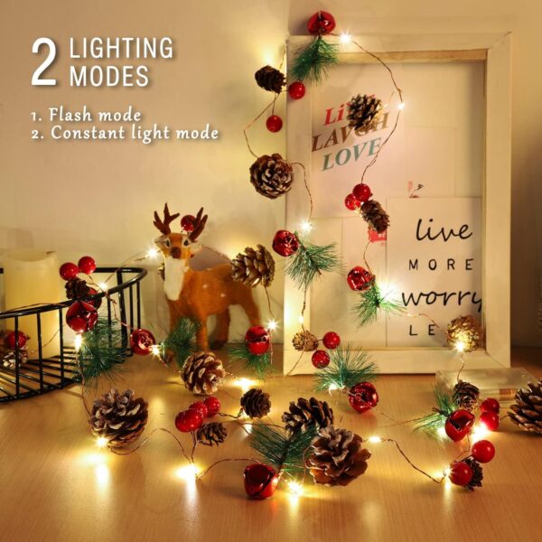 Christmas Garland with Lights - Image 2