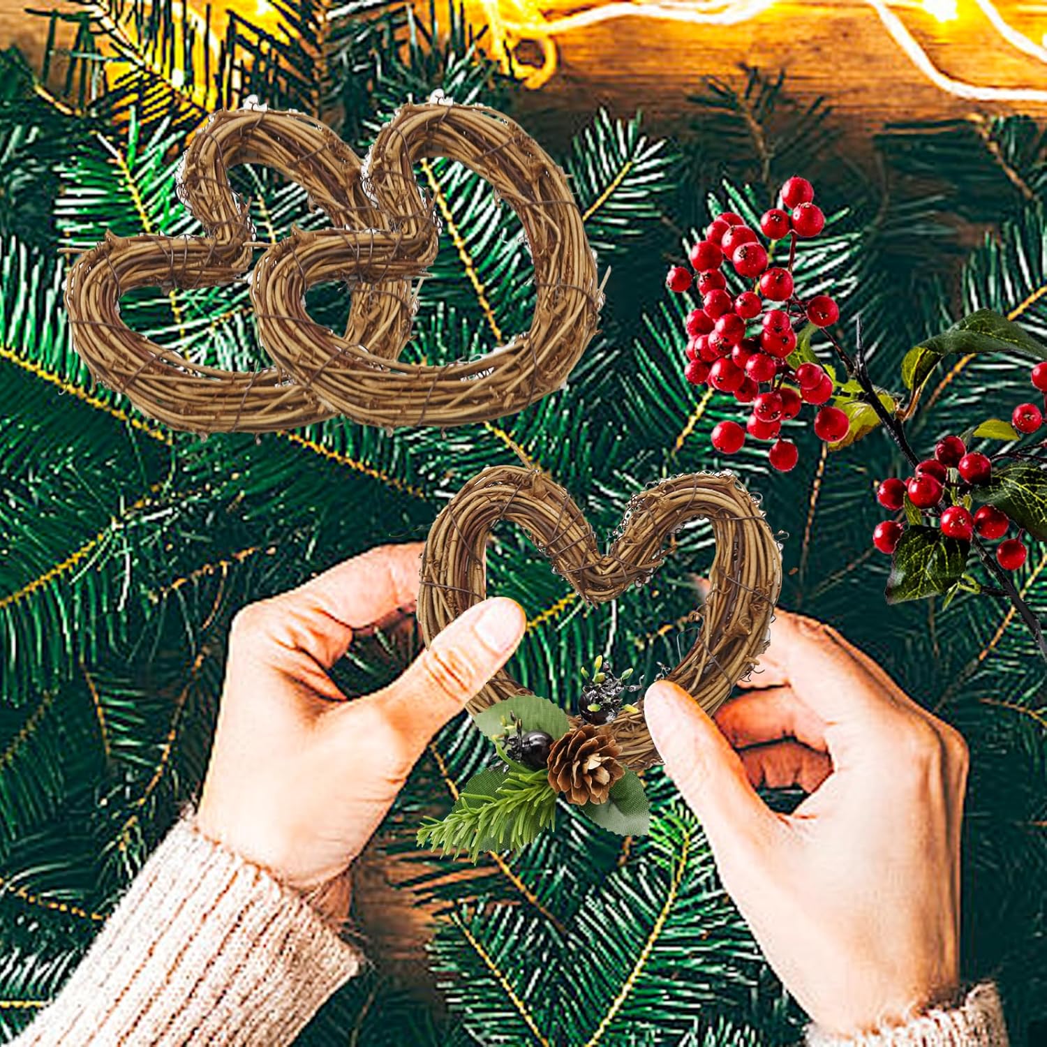 IY Crafts Natural Grapevine Heart Wreaths - Image 2
