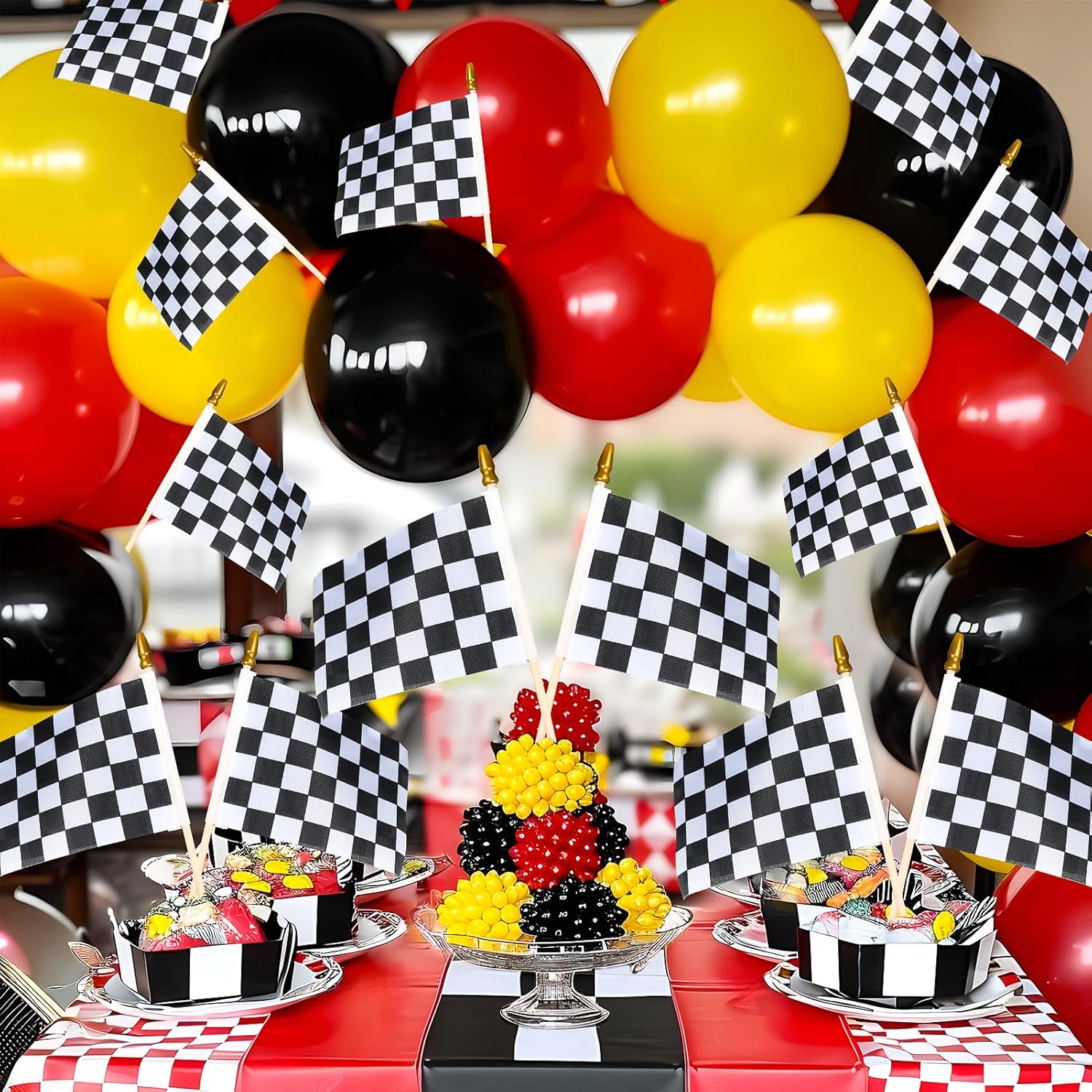 Flags For Race Car Birthday Party Supplies - Image 3