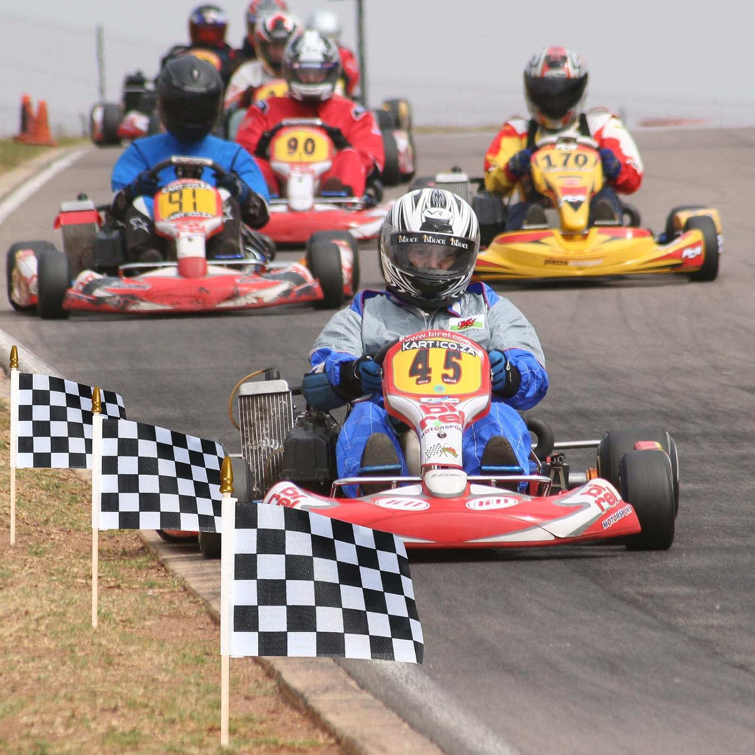 Flags For Race Car Birthday Party Supplies - Image 2