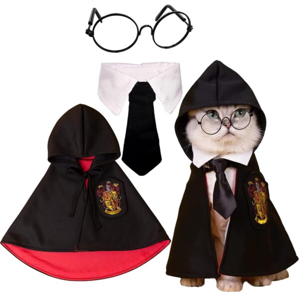 Cat Costumes 3 Piece Set with Glasses and Neckties