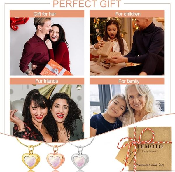 Valentines Day Gifts for Her Women Heart Necklace - Image 2