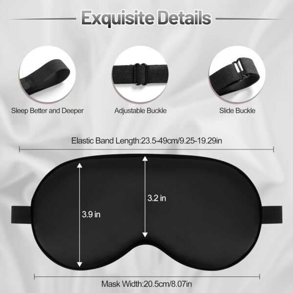 Sleep Mask, Silk Eye Mask for Sleeping with Adjustable Strap - Image 4