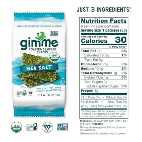 Organic Roasted Seaweed Sheets - Image 2