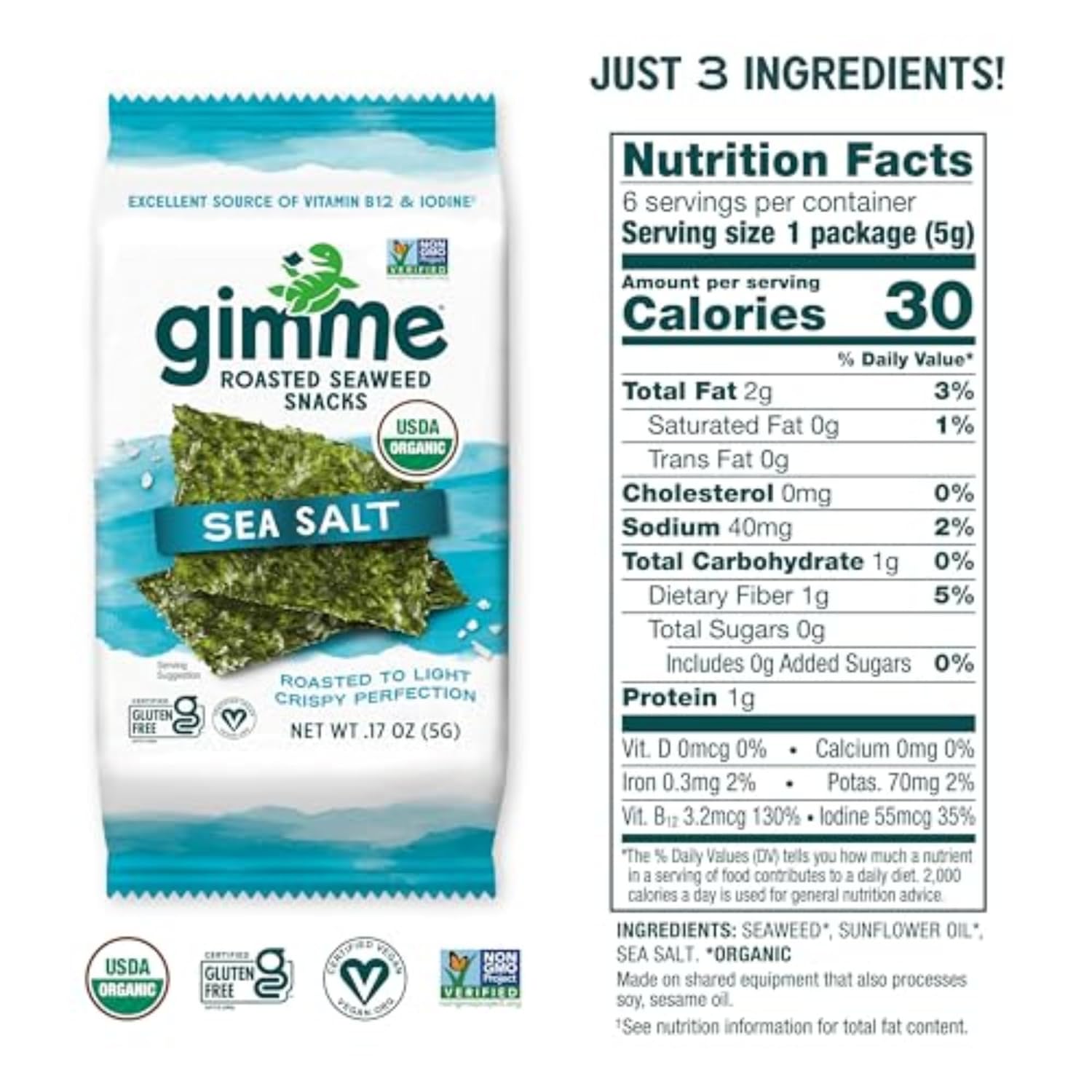 Organic Roasted Seaweed Sheets - Image 2