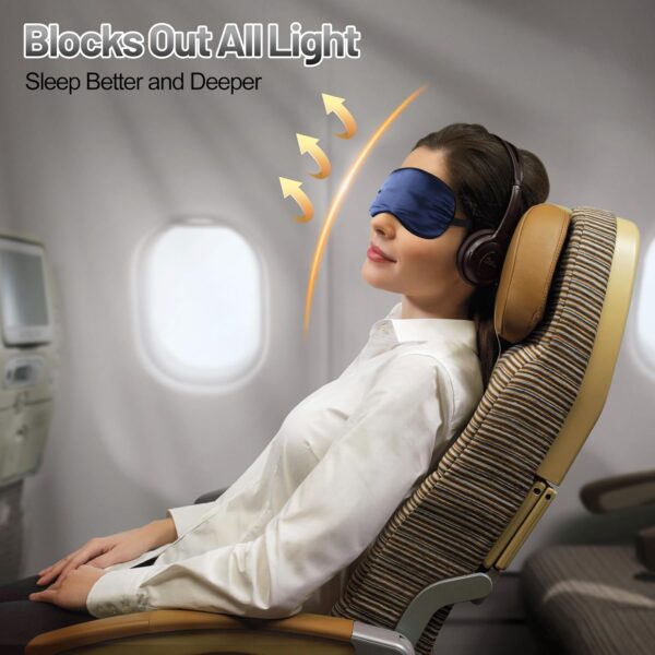 Sleep Mask, Silk Eye Mask for Sleeping with Adjustable Strap - Image 3
