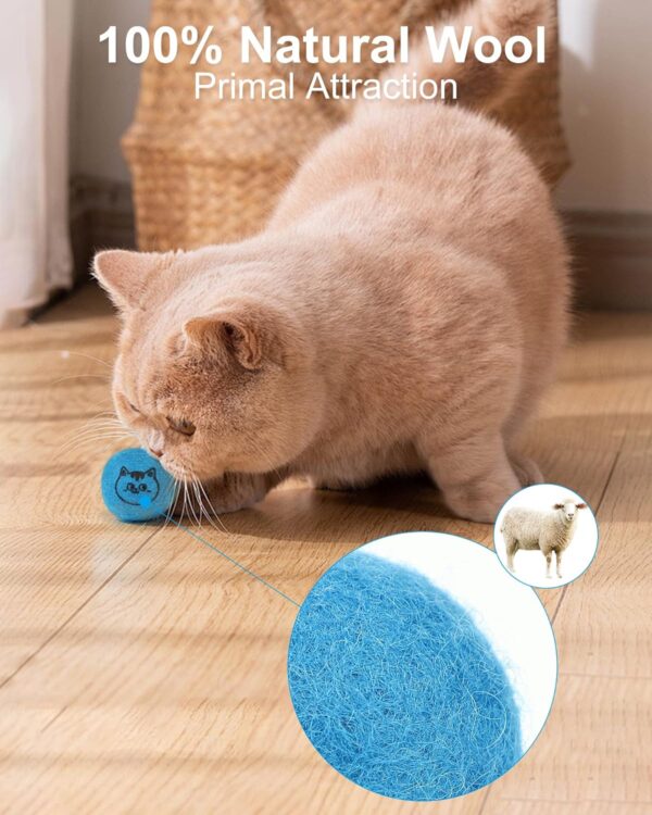 Soft, Quiet Wool Balls for Indoor Cats - Image 3
