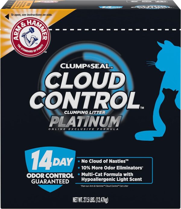 Arm & Hammer Cloud Control Platinum Multi-Cat Clumping Cat Litter with Hypoallergenic Light Scent