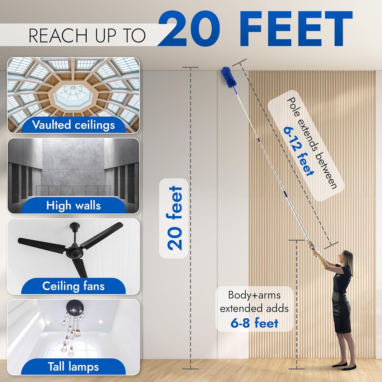 New U.S. Duster Company Triple Action High Reach Dusting Kit - Image 3