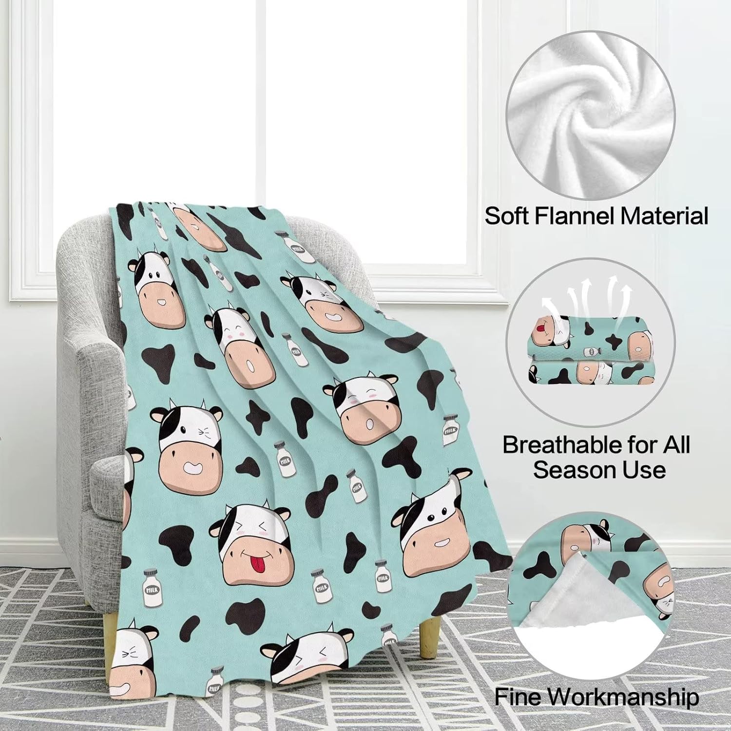 Cow Baby Blanket - Image 2