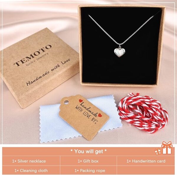 Valentines Day Gifts for Her Women Heart Necklace - Image 3