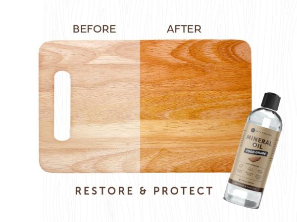 Kate Naturals Mineral Oil for Wood Cutting Board, Butcher Block, and Knife - Image 4